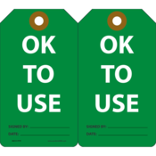 ACCUFORM NMC OK TO USE CYLINDER SAFETY TAG